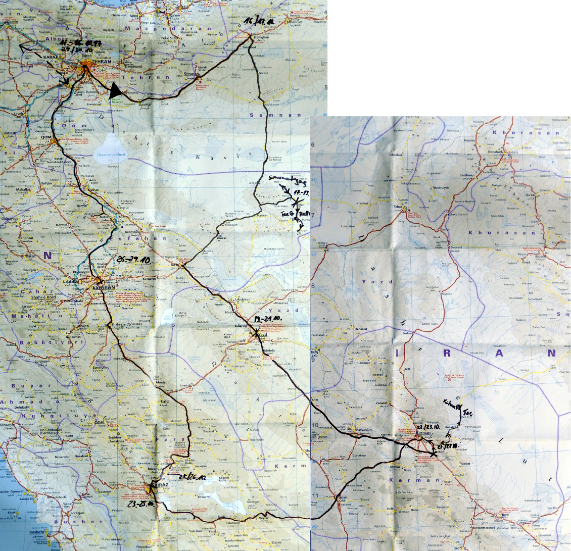 Iran 2017 Route